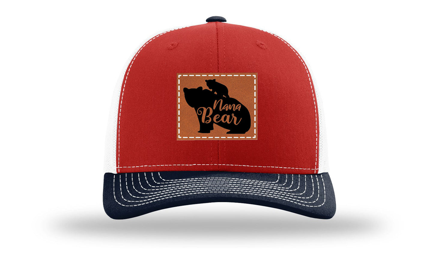 Mama Bear Leather Patch Richardson 112 Hat