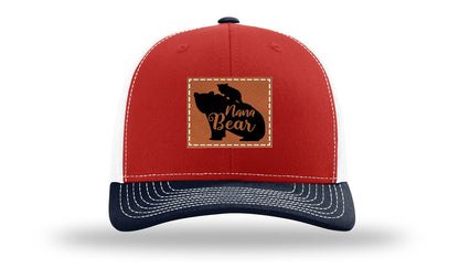 Mama Bear Leather Patch Richardson 112 Hat