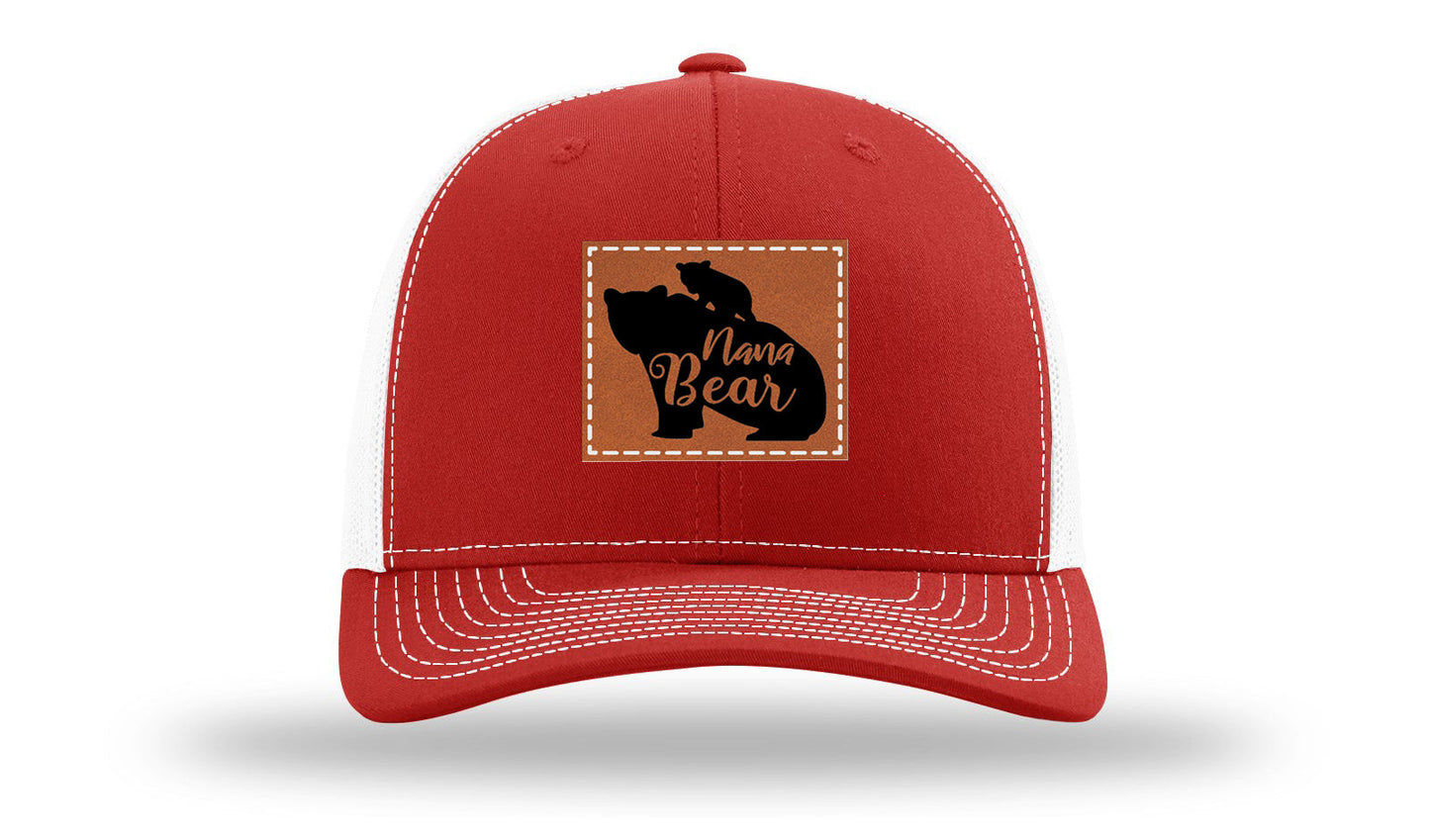 Mama Bear Leather Patch Richardson 112 Hat