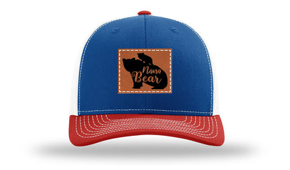 Mama Bear Leather Patch Richardson 112 Hat