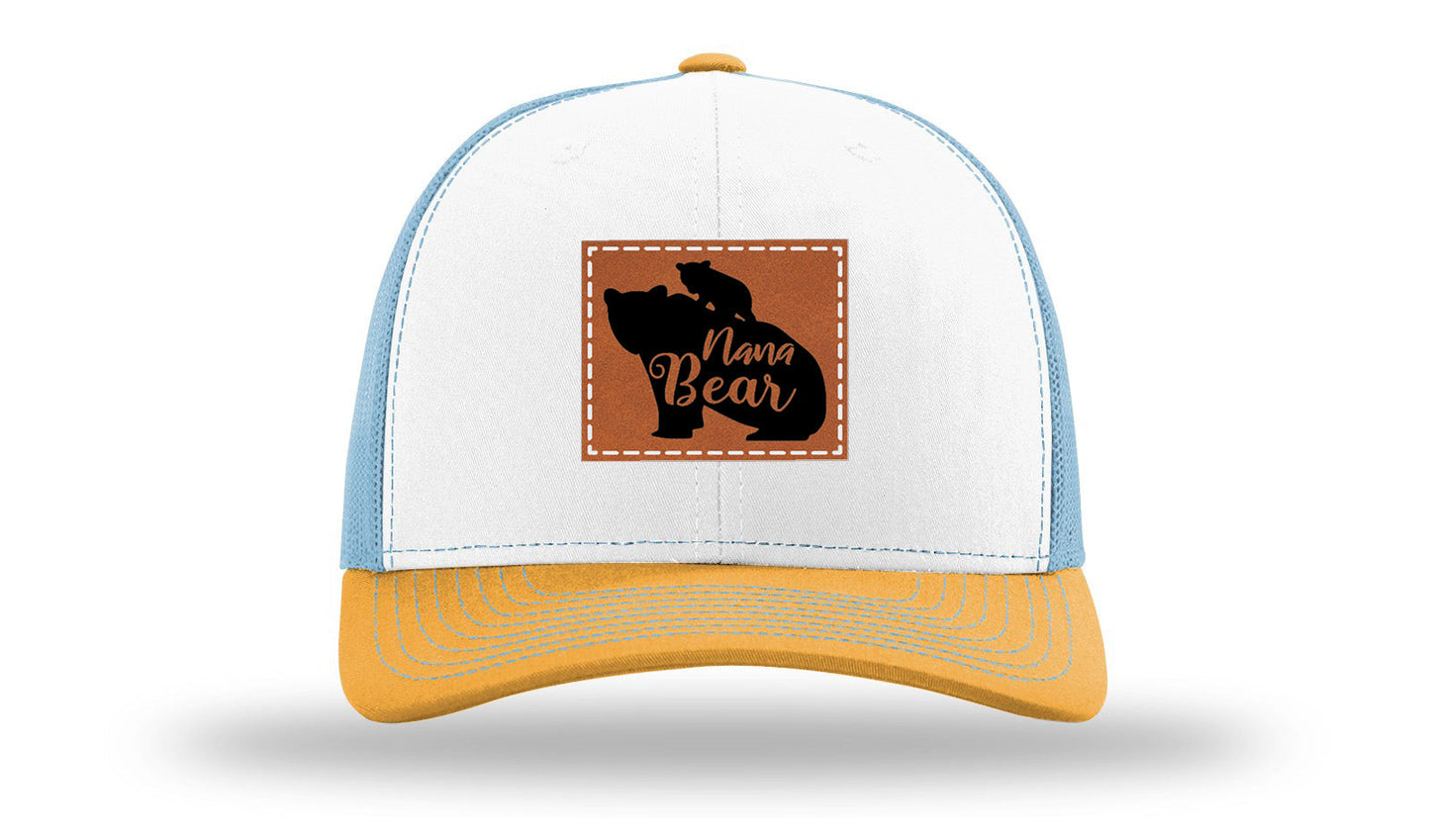 Mama Bear Leather Patch Richardson 112 Hat