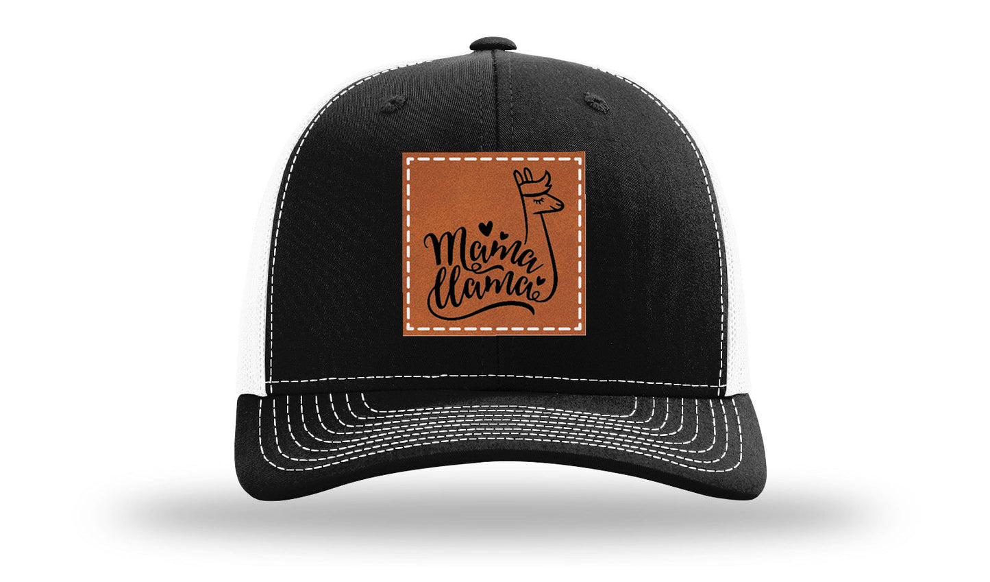 Mama Llama Leather Patch Richardson 112 Hat
