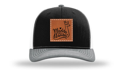 Mama Llama Leather Patch Richardson 112 Hat