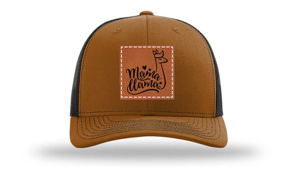 Mama Llama Leather Patch Richardson 112 Hat