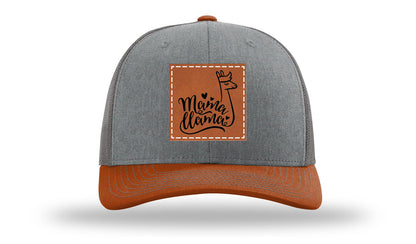 Mama Llama Leather Patch Richardson 112 Hat