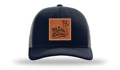 Mama Llama Leather Patch Richardson 112 Hat