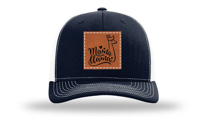 Mama Llama Leather Patch Richardson 112 Hat