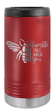 Load image into Gallery viewer, Bee Humble Laser Engraved Slim Can Insulated Koosie
