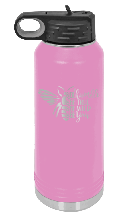 Bee Humble - 32oz Water Bottle Laser Engraved- Light Purple
