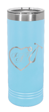 Load image into Gallery viewer, Stethoscope Heart with Monogram Laser Engraved Skinny Tumbler (Etched)
