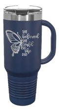 Load image into Gallery viewer, She Believed She Could 40oz Handle Mug Laser Engraved
