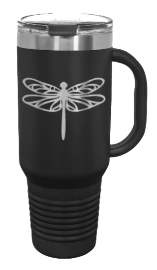 Dragonfly 40oz Handle Mug Laser Engraved