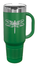 Load image into Gallery viewer, Dragonfly 40oz Handle Mug Laser Engraved
