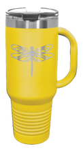 Load image into Gallery viewer, Dragonfly 40oz Handle Mug Laser Engraved
