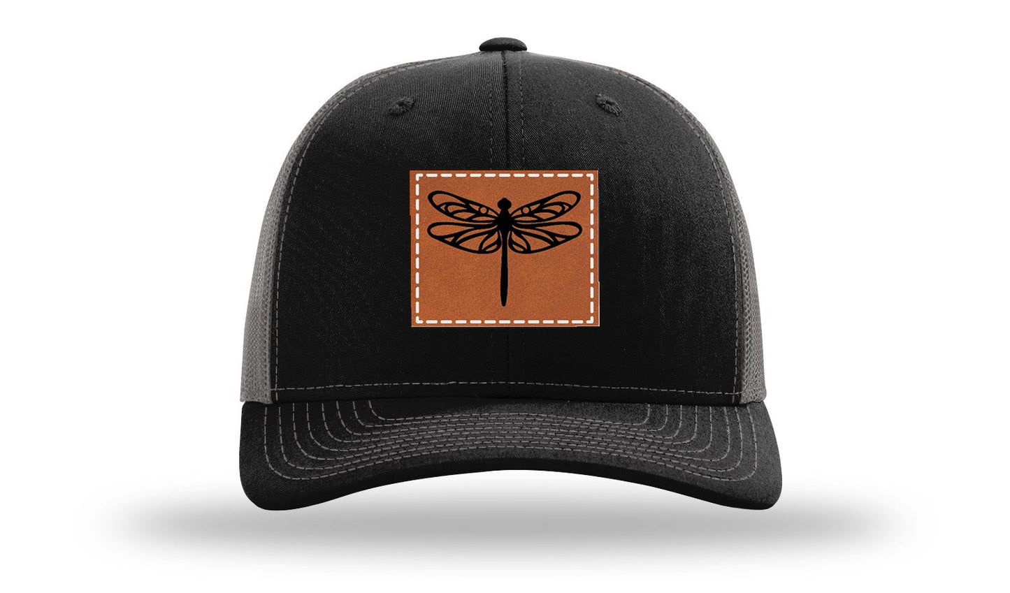 Dragonfly Leather Patch Richardson 112 Hat