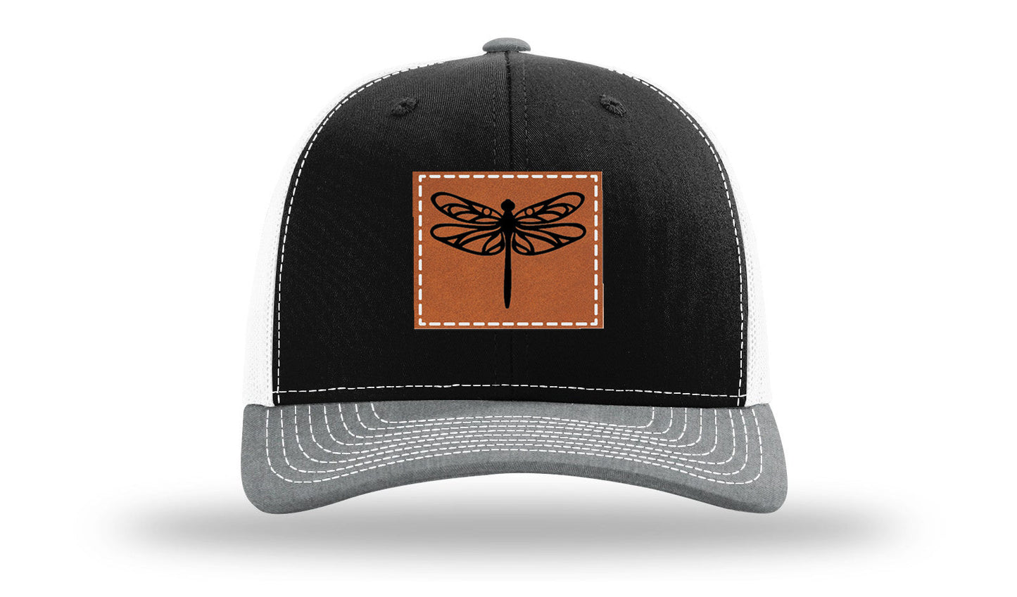 Dragonfly Leather Patch Richardson 112 Hat