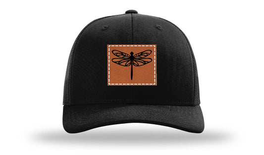 Dragonfly Leather Patch Richardson 112 Hat