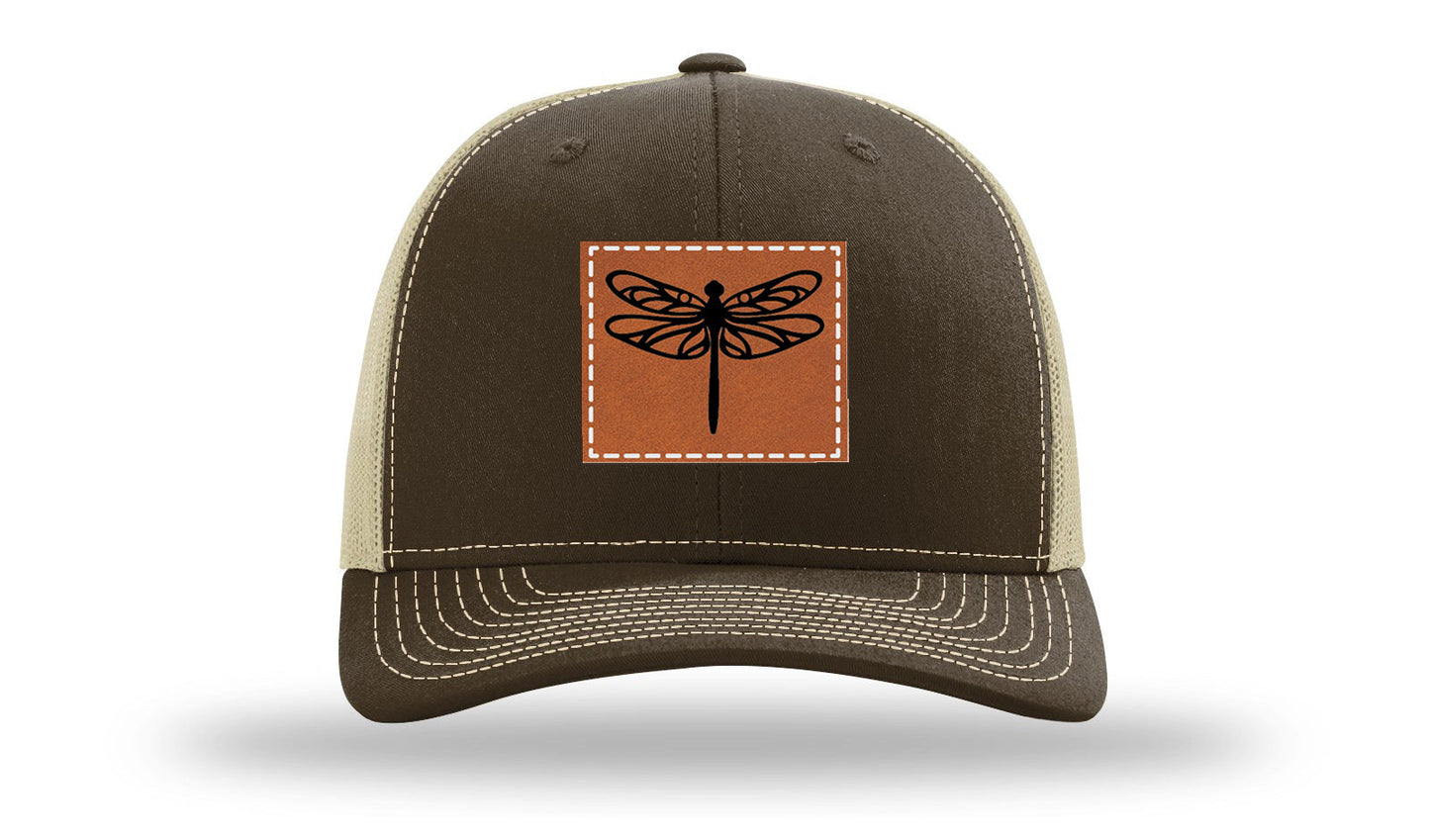 Dragonfly Leather Patch Richardson 112 Hat