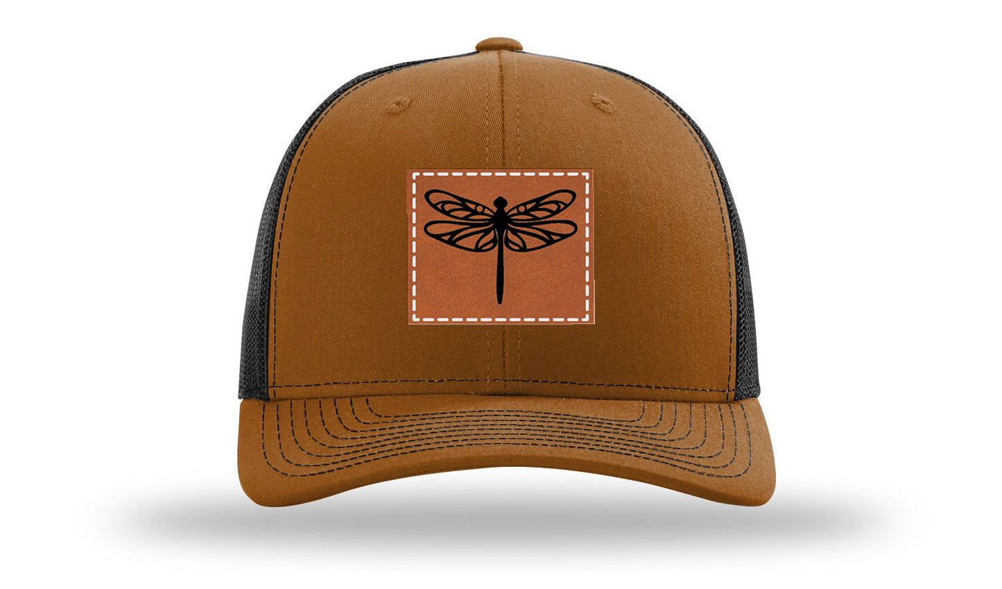 Dragonfly Leather Patch Richardson 112 Hat