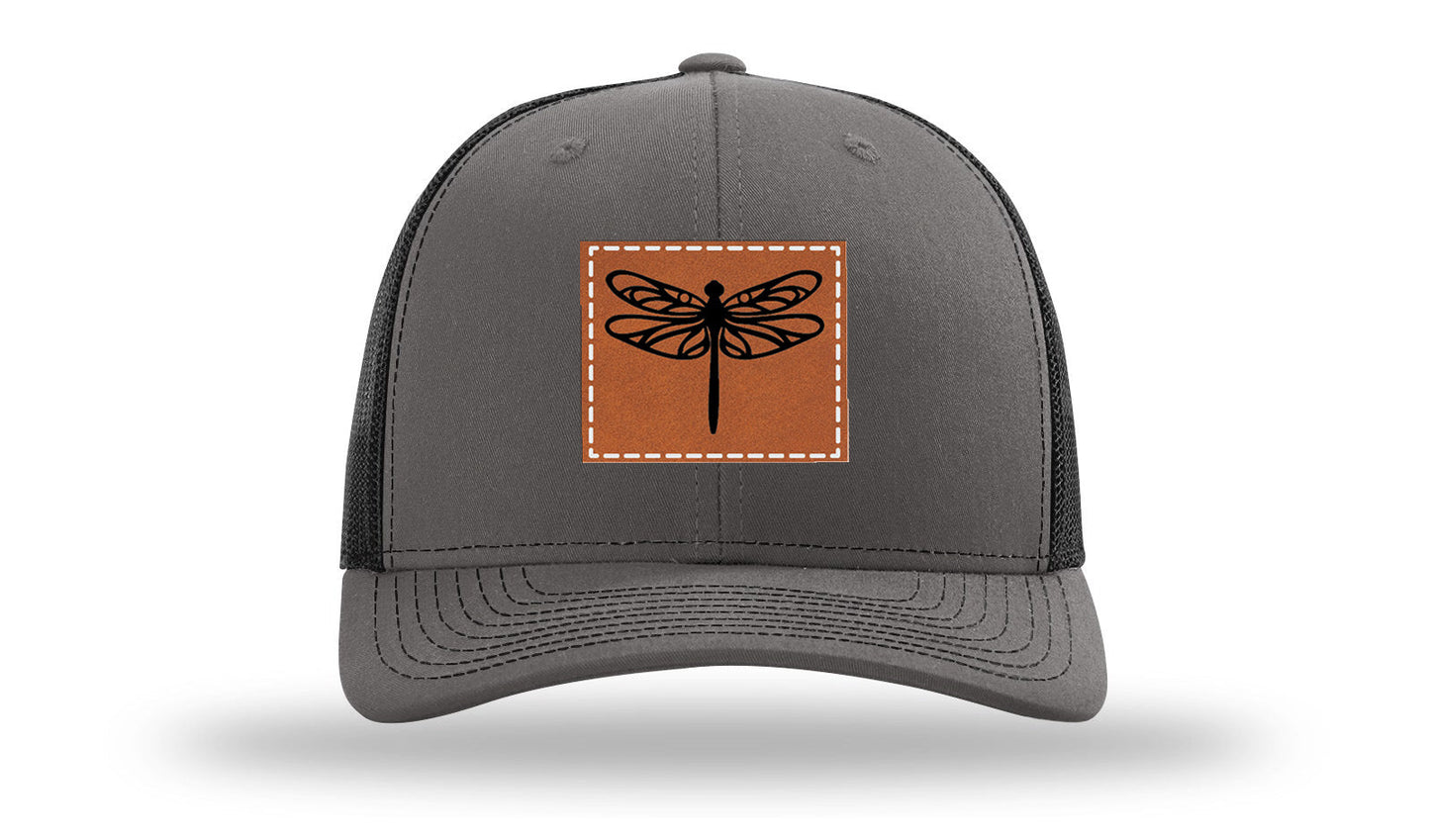 Dragonfly Leather Patch Richardson 112 Hat