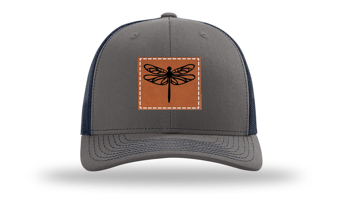 Dragonfly Leather Patch Richardson 112 Hat