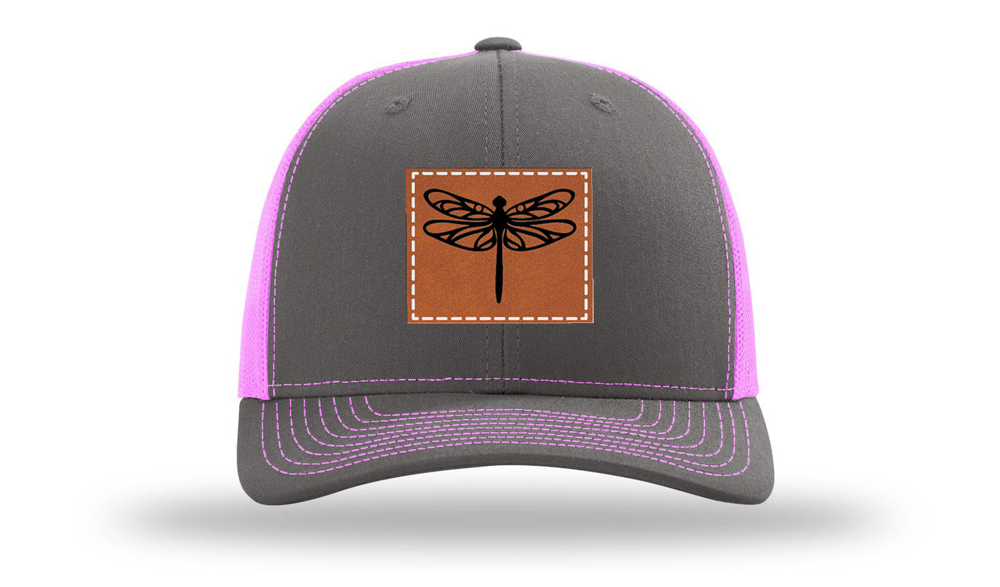 Dragonfly Leather Patch Richardson 112 Hat