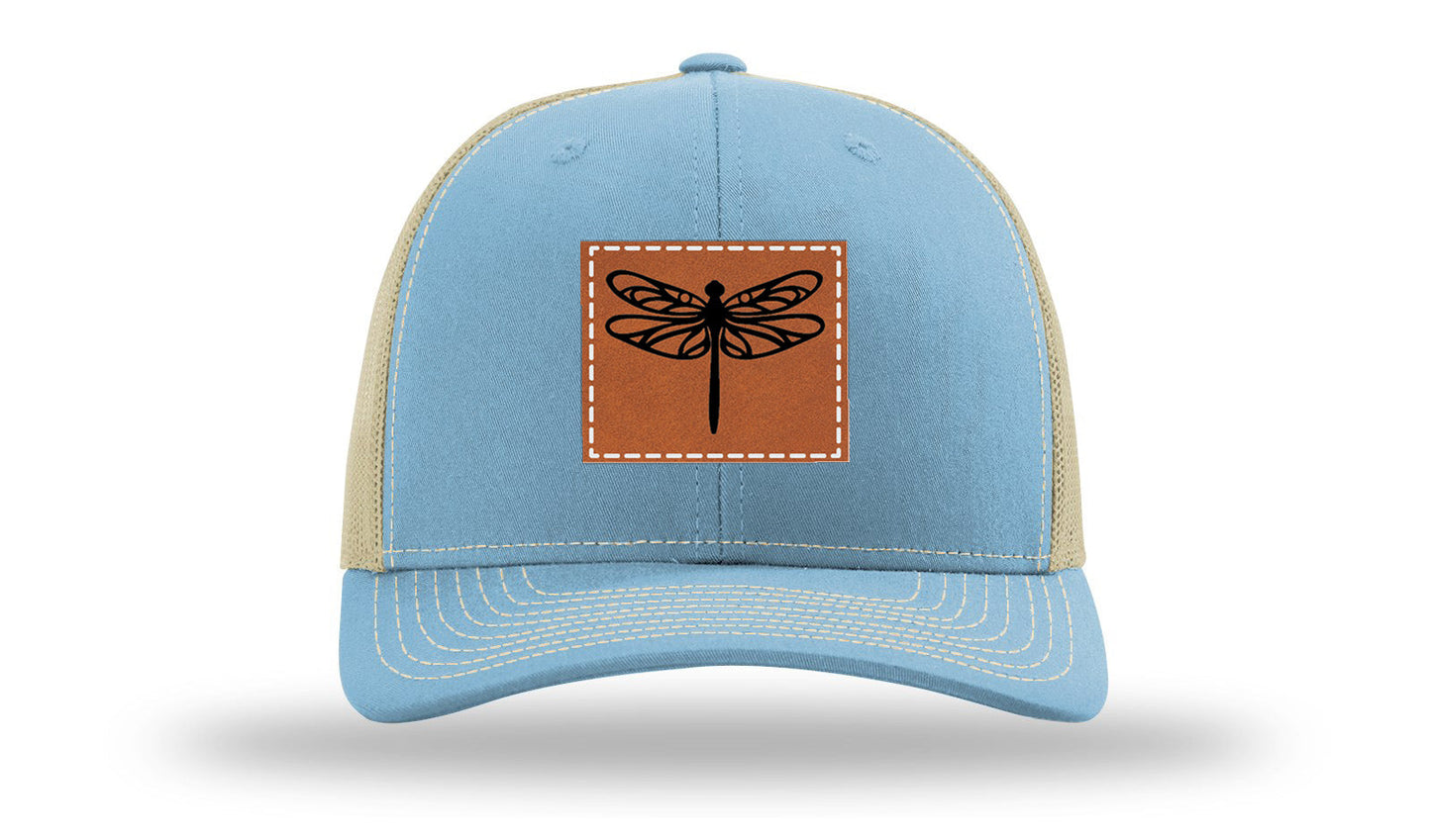 Dragonfly Leather Patch Richardson 112 Hat