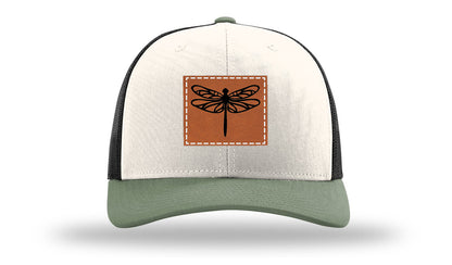 Dragonfly Leather Patch Richardson 112 Hat