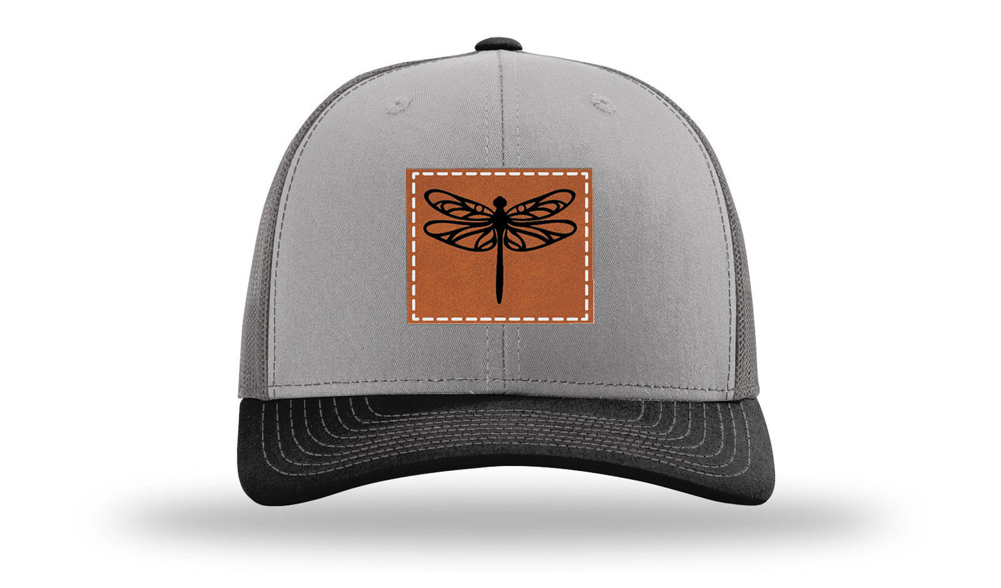 Dragonfly Leather Patch Richardson 112 Hat