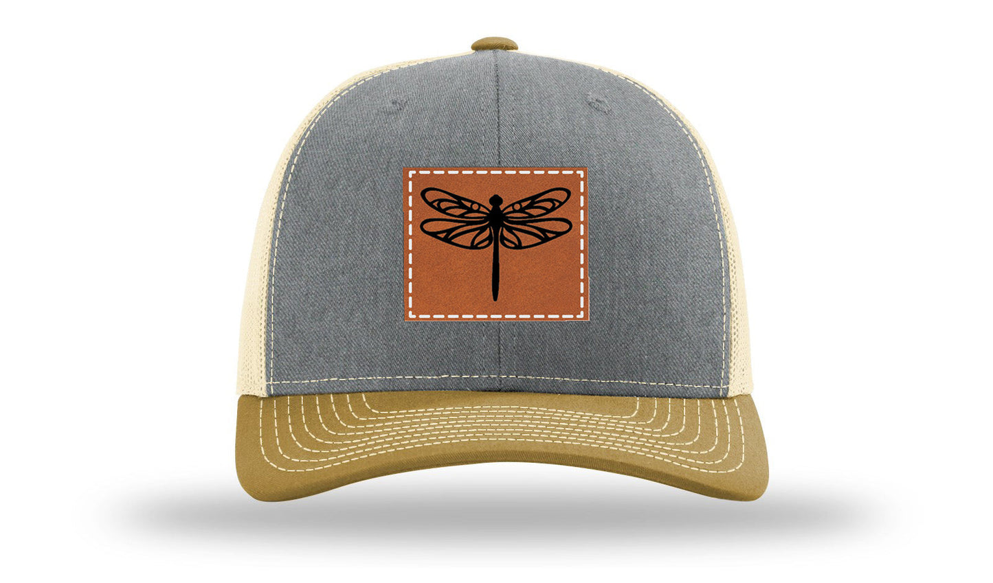 Dragonfly Leather Patch Richardson 112 Hat
