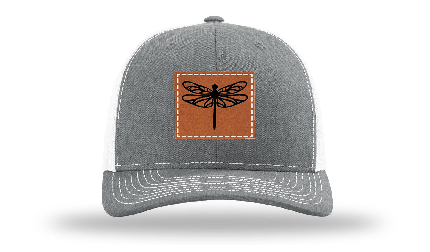 Dragonfly Leather Patch Richardson 112 Hat