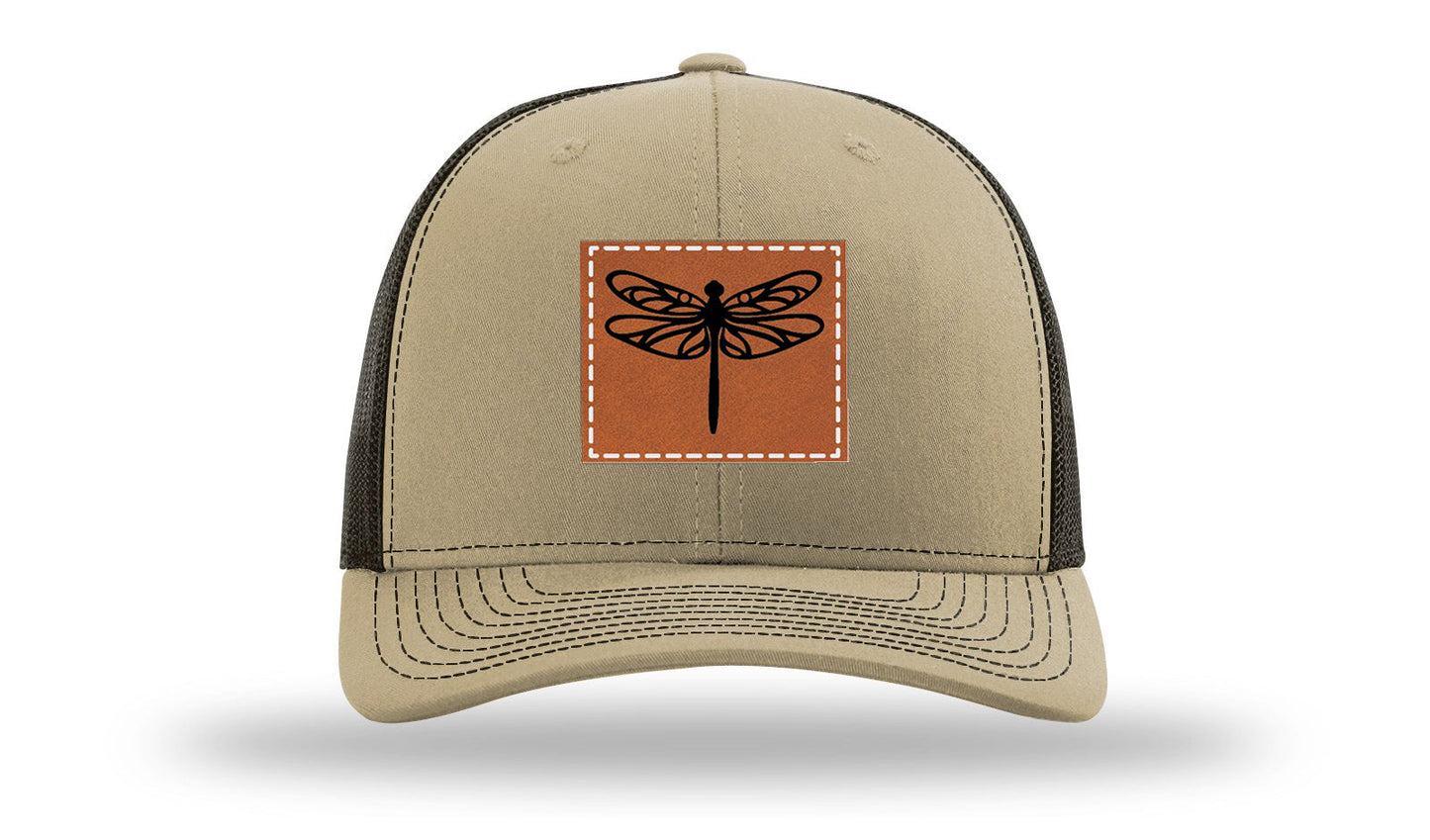 Dragonfly Leather Patch Richardson 112 Hat
