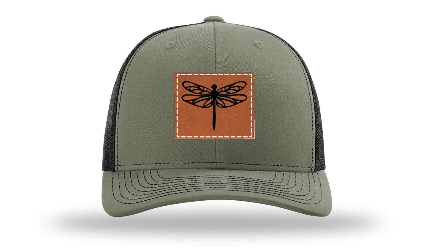 Dragonfly Leather Patch Richardson 112 Hat