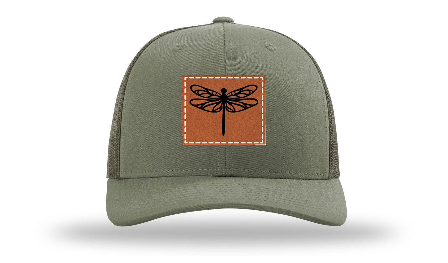 Dragonfly Leather Patch Richardson 112 Hat
