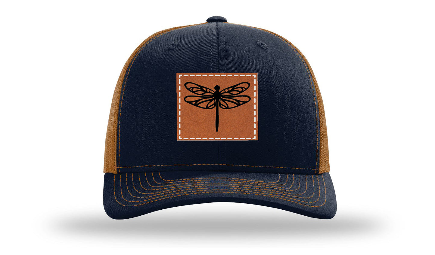 Dragonfly Leather Patch Richardson 112 Hat