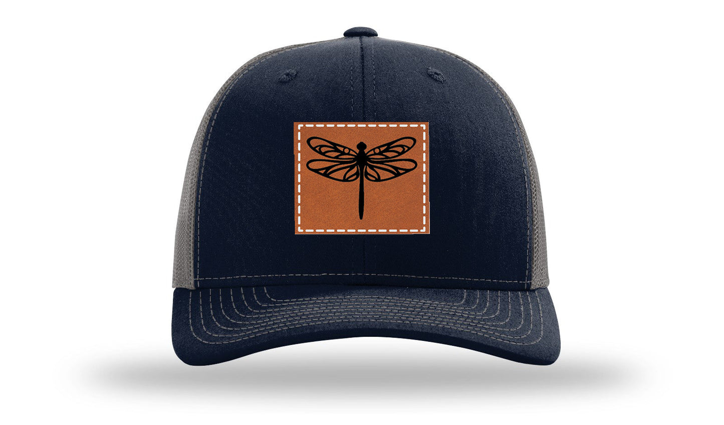 Dragonfly Leather Patch Richardson 112 Hat