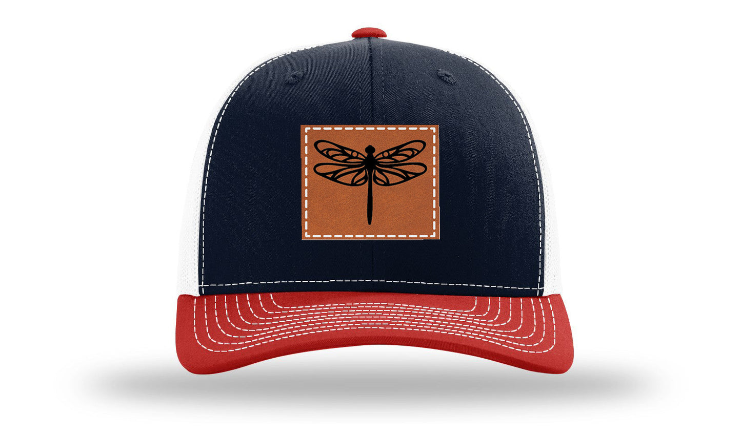 Dragonfly Leather Patch Richardson 112 Hat