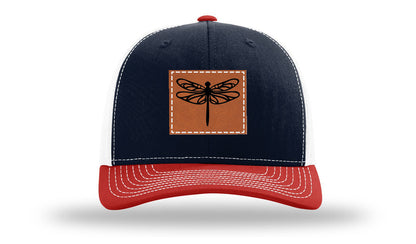 Dragonfly Leather Patch Richardson 112 Hat