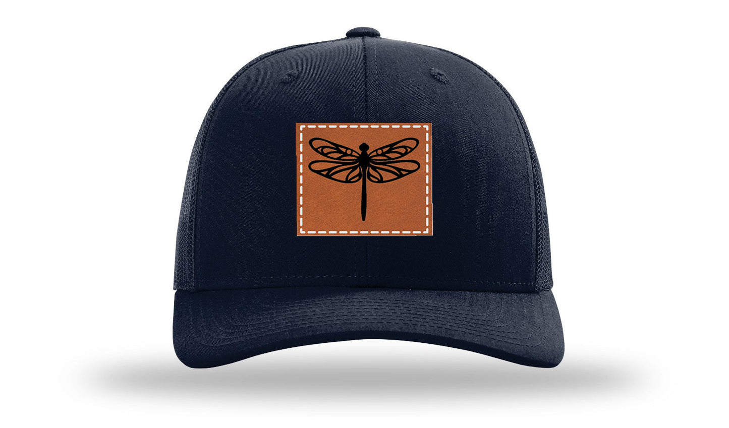 Dragonfly Leather Patch Richardson 112 Hat