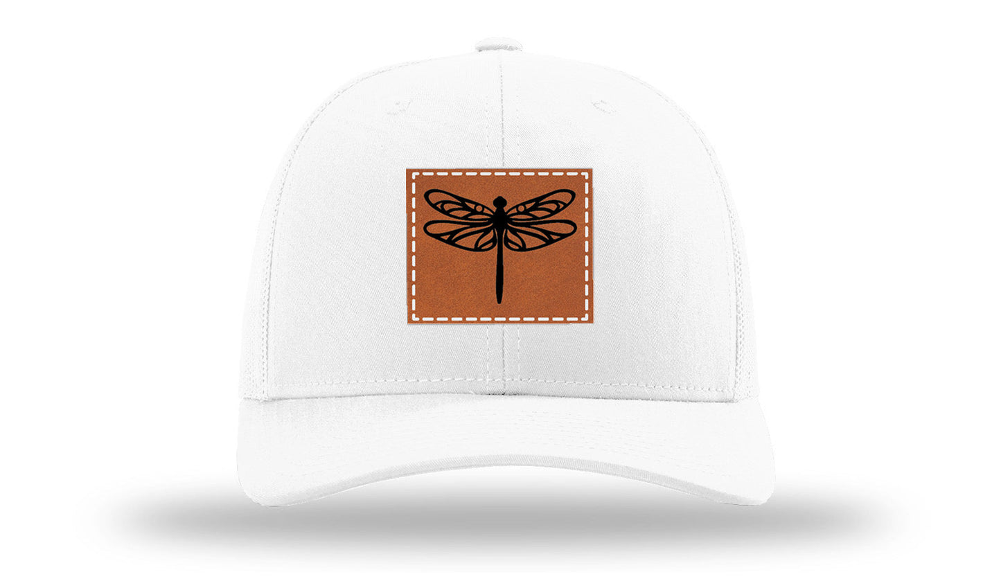 Dragonfly Leather Patch Richardson 112 Hat
