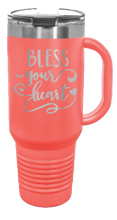 Load image into Gallery viewer, Bless Your Heart 40oz Handle Mug Laser Engraved
