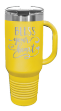 Load image into Gallery viewer, Bless Your Heart 40oz Handle Mug Laser Engraved
