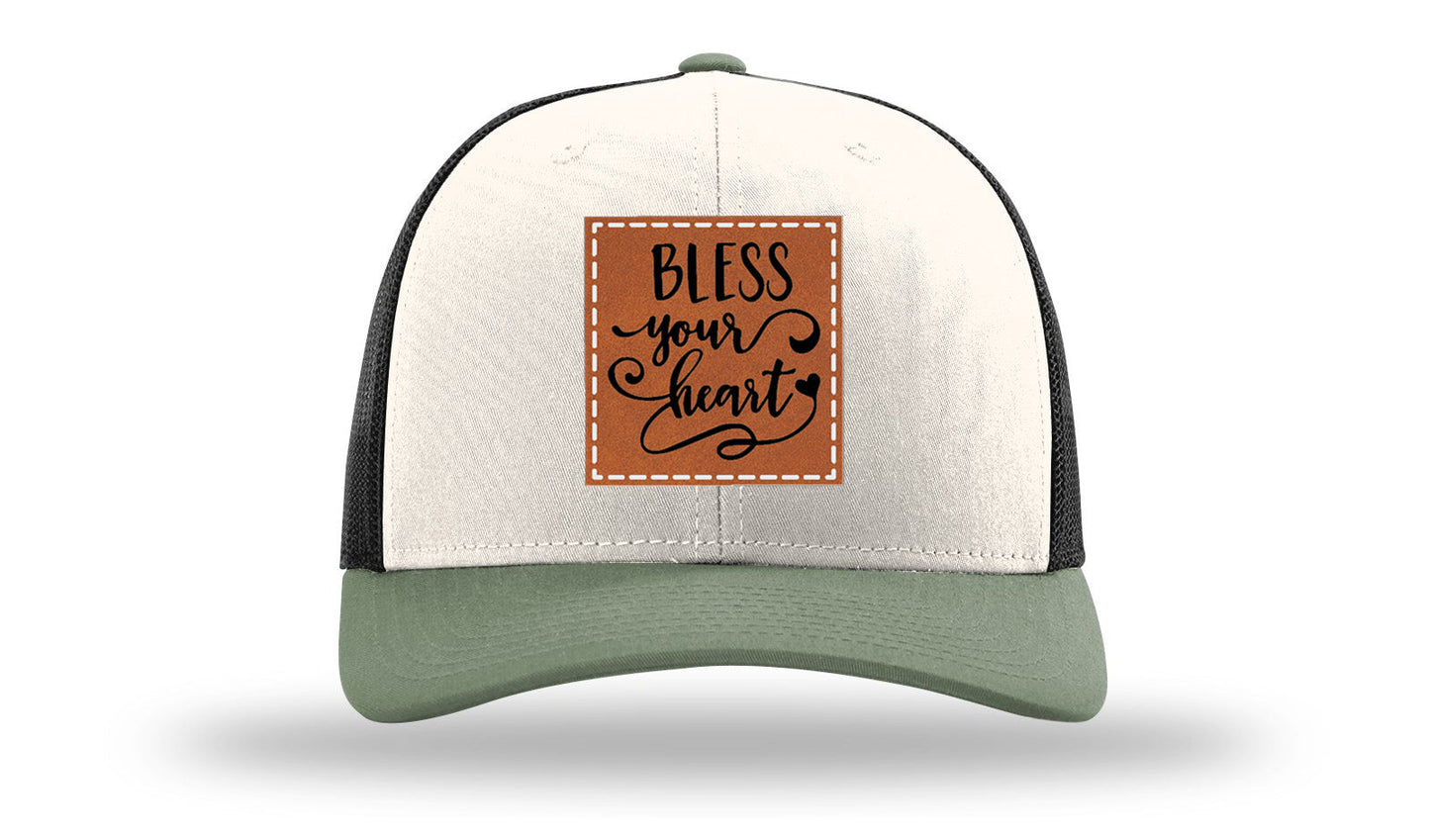 Bless Your Heart Leather Patch Richardson 112 Hat