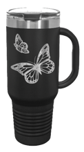 Load image into Gallery viewer, Butterflies 40oz Handle Mug Laser Engraved
