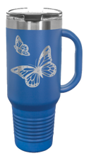 Load image into Gallery viewer, Butterflies 40oz Handle Mug Laser Engraved
