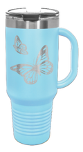 Load image into Gallery viewer, Butterflies 40oz Handle Mug Laser Engraved
