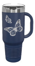 Load image into Gallery viewer, Butterflies 40oz Handle Mug Laser Engraved
