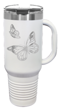 Load image into Gallery viewer, Butterflies 40oz Handle Mug Laser Engraved
