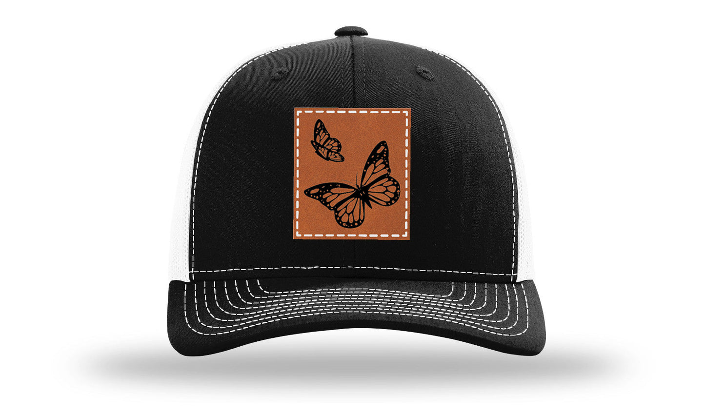 Butterflies Leather Patch Richardson 112 Hat