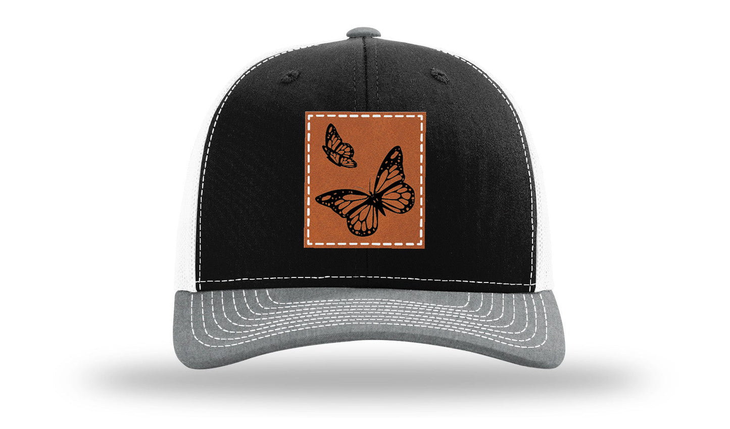 Butterflies Leather Patch Richardson 112 Hat
